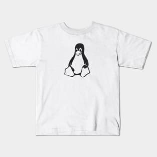 Tux 3D - Black Kids T-Shirt